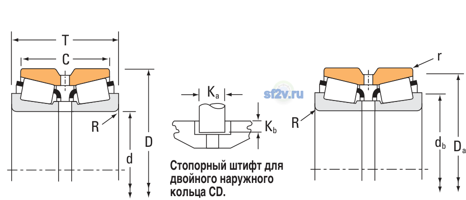 Схема подшипника 02872/02823D